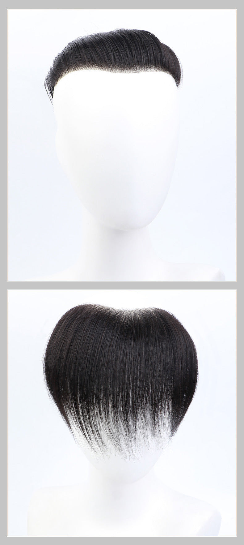 Men's Human Hair Toupee - Natural Hairline Piece for Thinning Hair & Receding Hairline