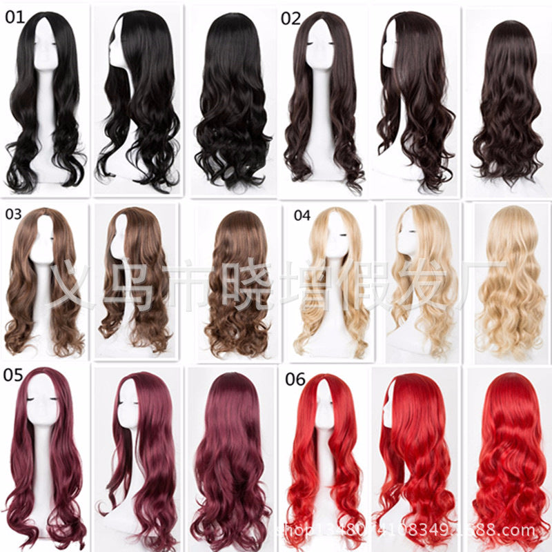 70cm Long Curly Cosplay Wig - Heat Resistant Synthetic Wig for Anime & Costume